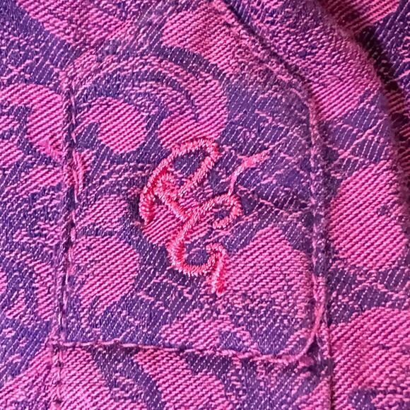 Robert Graham Long Sleeve Pink & Purple Print Button-Up Shirt size XL - Picture 5 of 10